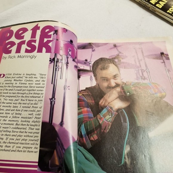 July 1987 Modern Drummer mag Peter Erskine Anton Fier - Picture 5 of 10